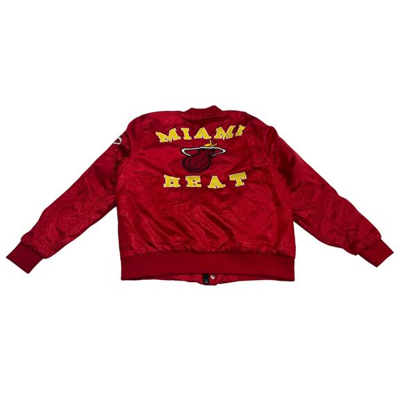 M2-64 ULTRA GAME NWT Miami Heat Varsity Jacket Windbreaker Red Small - Picture 2 of 13